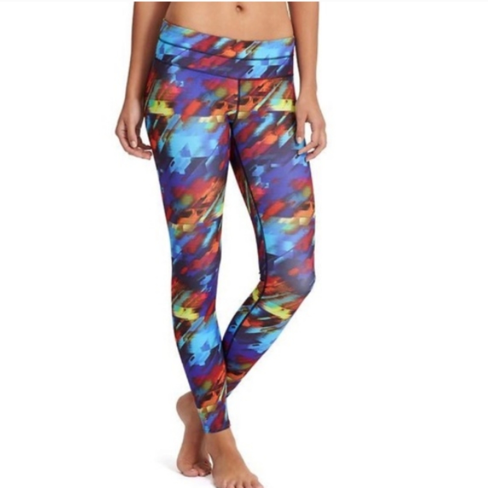 Athleta Colorburst Sonar Leggings M